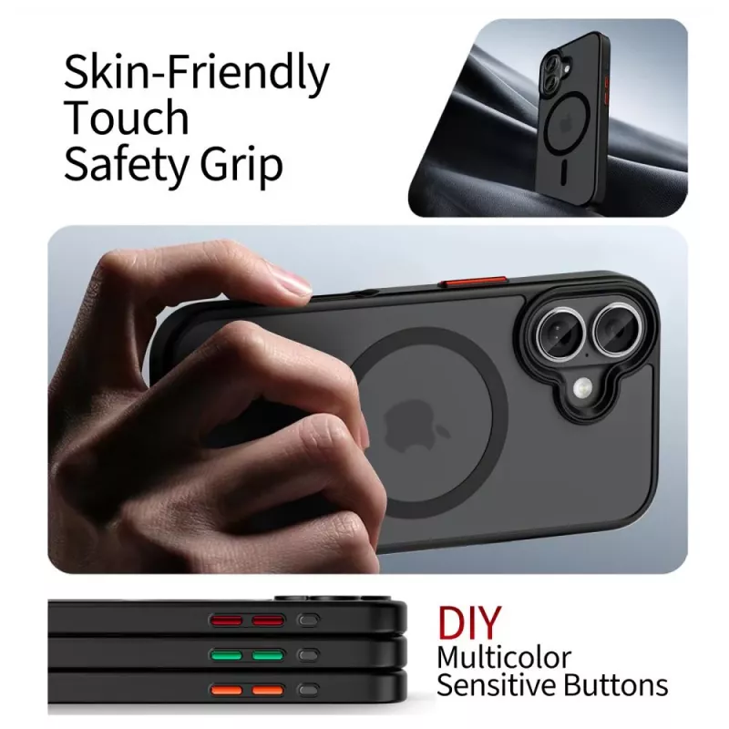 Tech-Protect Magmat XT Set de 4 Funda MagSafe para iPhone 17, Negro mate