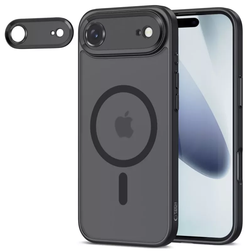 Tech-Protect Magcam Funda trasera MagSafe para iPhone 17 Air Negro mate