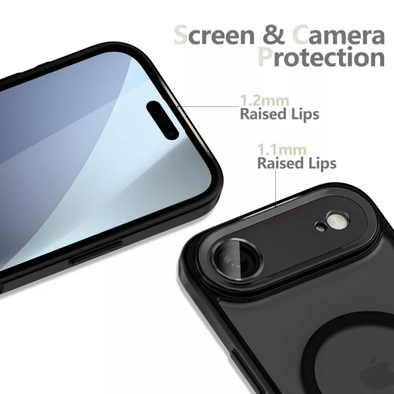 Tech-Protect Magcam Funda trasera MagSafe para iPhone 17 Air Negro mate