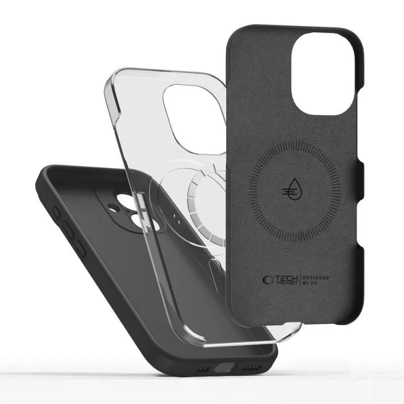 Tech-Protect Silicona Funda trasera MagSafe iPhone 17 Negro