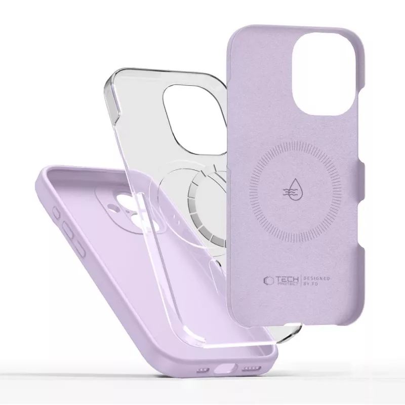 Tech-Protect Silicona Funda MagSafe para Apple iPhone 17 - Malva