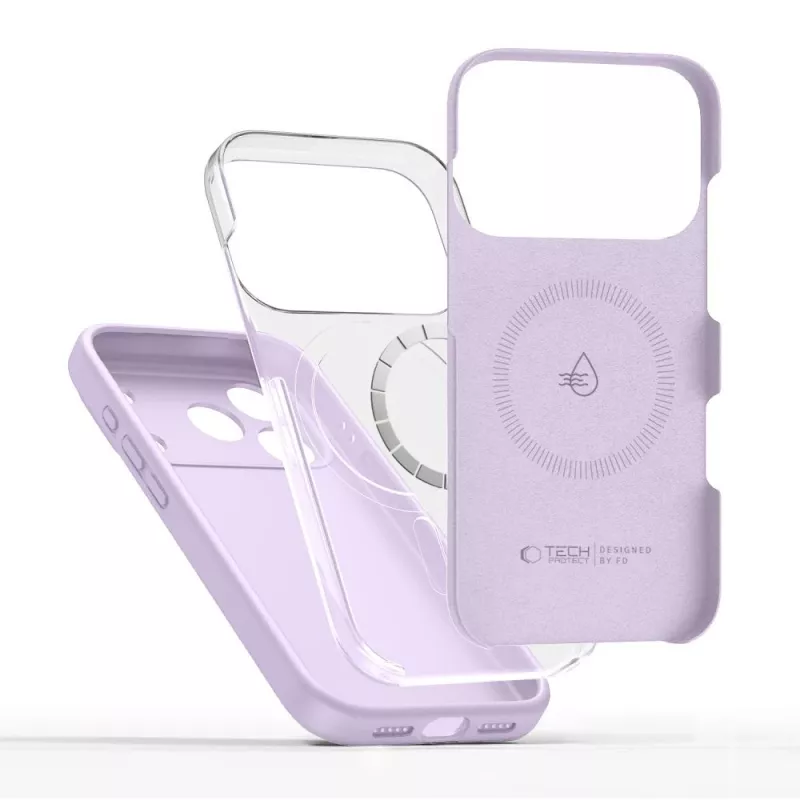 Tech-Protect Silicona Funda MagSafe para Apple iPhone 17 Pro Max - Malva