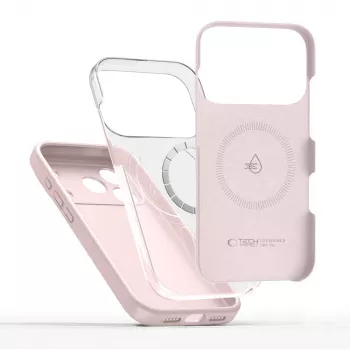 Tech-Protect Silicona Funda MagSafe para Apple iPhone 17 Pro, Rosa perla