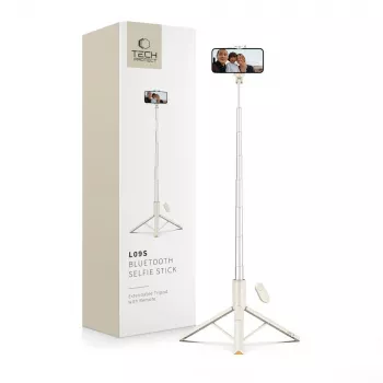 Tech-Protect L09S Palo selfie y trípode Beige