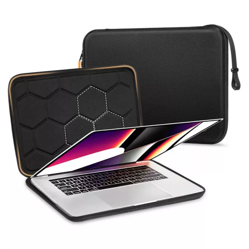 TECH-PROTECT HardPouch Funda para portátil 15-16 pulgadas Negro/Naranja