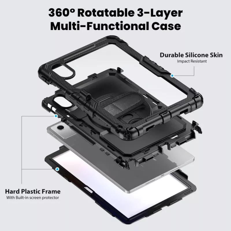 Tech-Protect Solid Funda para Lenovo Idea Tab 11.0 TB-336 Negro