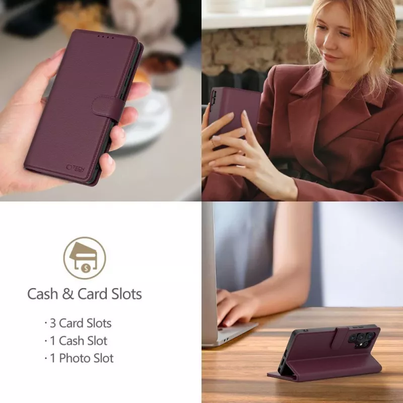 Tech-Protect Funda cartera para Samsung Galaxy A17 4G / 5G, Morera
