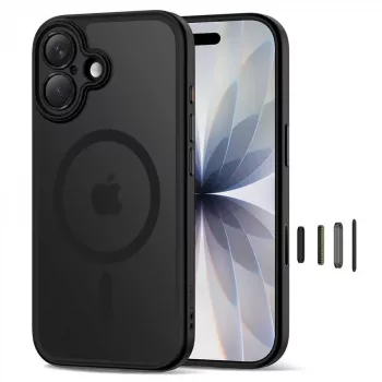TECH-PROTECT MagPeak MagSafe Funda para iPhone 17, Negro mate