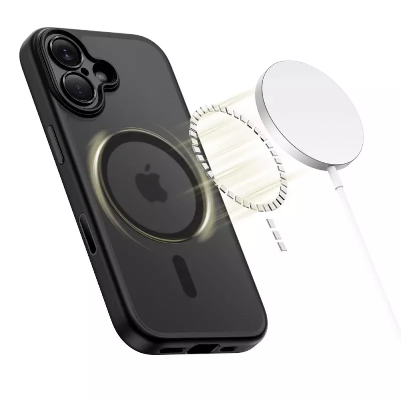 TECH-PROTECT MagPeak MagSafe Funda para iPhone 17, Negro mate