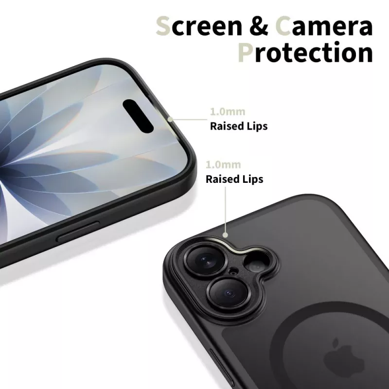TECH-PROTECT MagPeak MagSafe Funda para iPhone 17, Negro mate