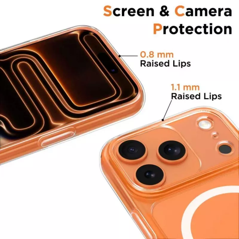 TECH-PROTECT MagPeak Funda MagSafe transparente para Apple iPhone 17 Pro Max