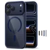 TECH-PROTECT MAGPEAK Funda híbrida MagSafe para Apple iPhone 17 Pro, Deep Blue/Clear