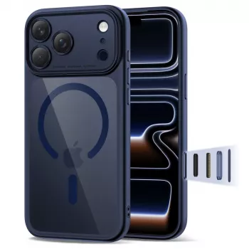 TECH-PROTECT MAGPEAK MAGSAFE CC IPHONE 17 PRO MAX AZUL PROFUNDO/TRANSPARENTE