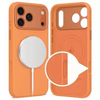TECH-PROTECT UNIQ MagSafe Funda trasera iPhone 17 Pro naranja cósmico