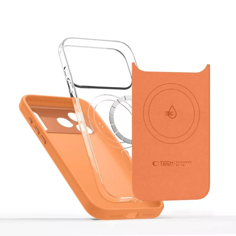 TECH-PROTECT UNIQ MagSafe Funda iPhone 17 Pro Max naranja cósmico