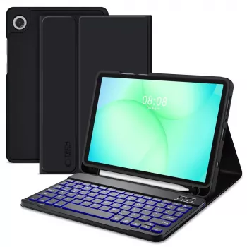 Tech-Protect SC PEN + KB Funda para Samsung Galaxy Tab A9 / A11 8,7 pulgadas X110 / X115 / X133 / X135, negra