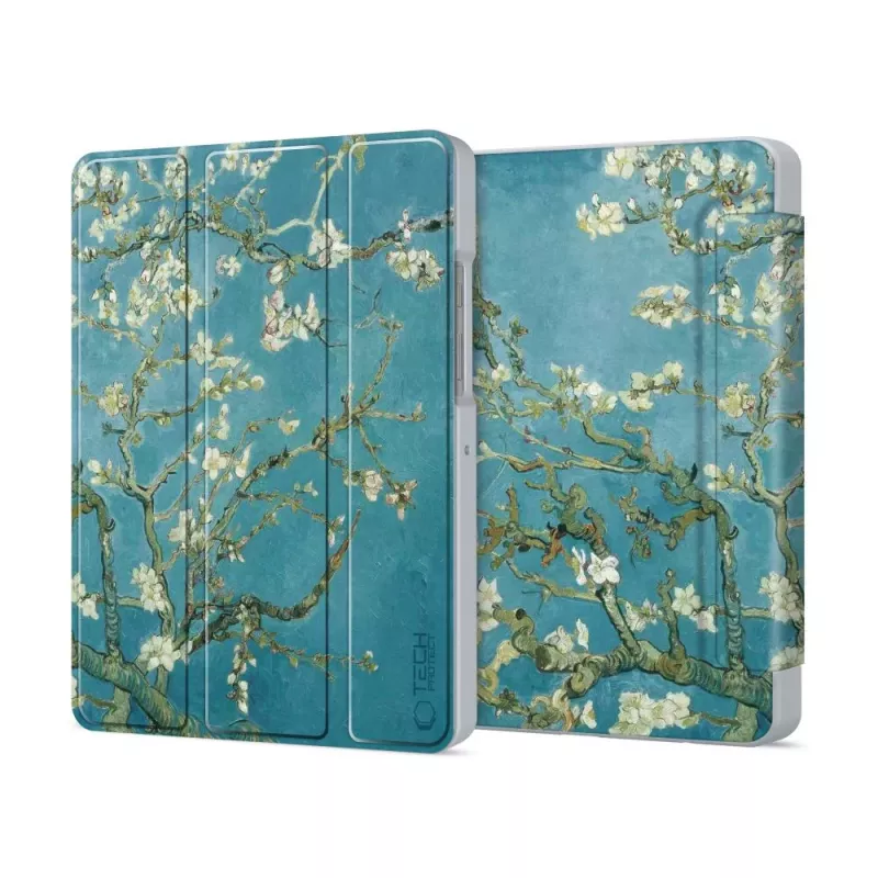 Tech-Protect Smart Case para Samsung Galaxy Tab A9+/A11+ - diseño de flores de cerezo Sakura