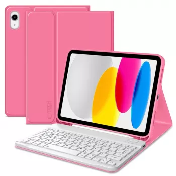 Tech-Protect SC Pen + Keyboard Funda para iPad 10,9 pulgadas (10.ª generación, 2022) / 11 pulgadas (2025) - magenta