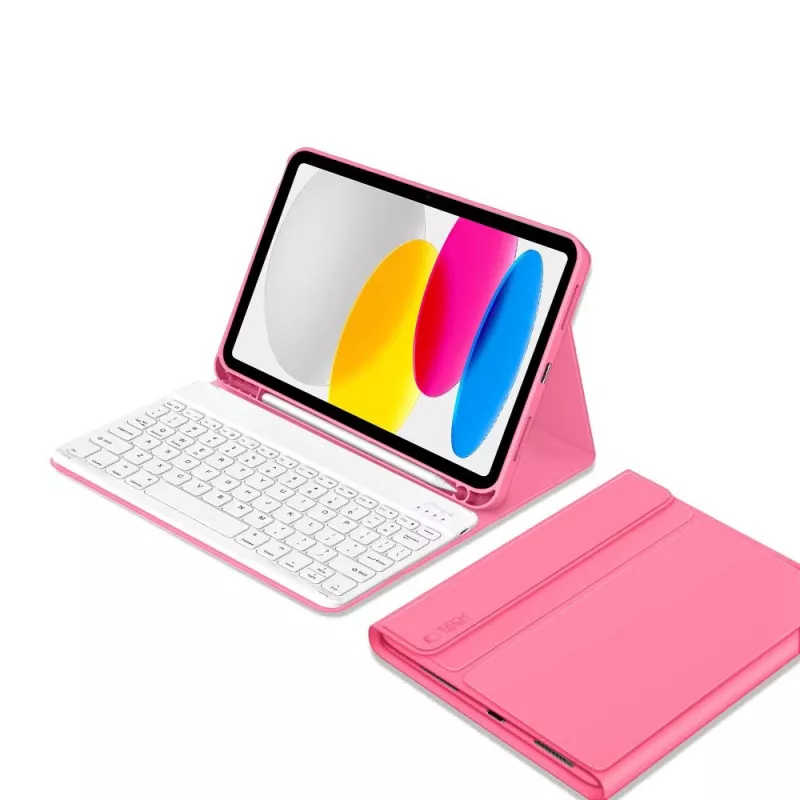 Tech-Protect SC Pen + Keyboard Funda para iPad 10,9 pulgadas (10.ª generación, 2022) / 11 pulgadas (2025) - magenta