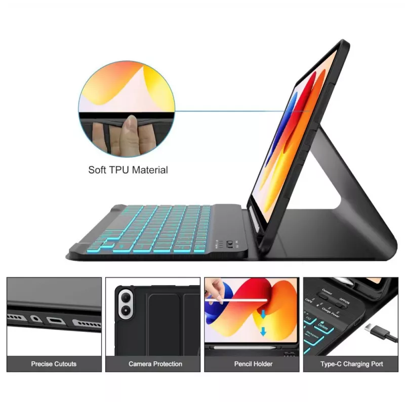 Tech-Protect SC PEN + KB para Xiaomi Poco Pad M1 / Redmi Pad 2 Pro 12.1 negro