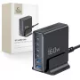 TECH-PROTECT DC160W-GAN Cargador de sobremesa de 6 puertos PD 160W / QC3.0 negro