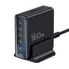 TECH-PROTECT DC160W-GAN Cargador de sobremesa de 6 puertos PD 160W / QC3.0 negro