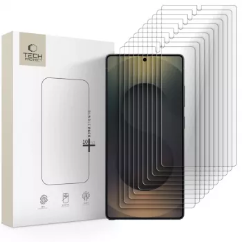 TECH-PROTECT Pack de 10 protectores de pantalla de cristal templado para Samsung Galaxy S25 Ultra Clear