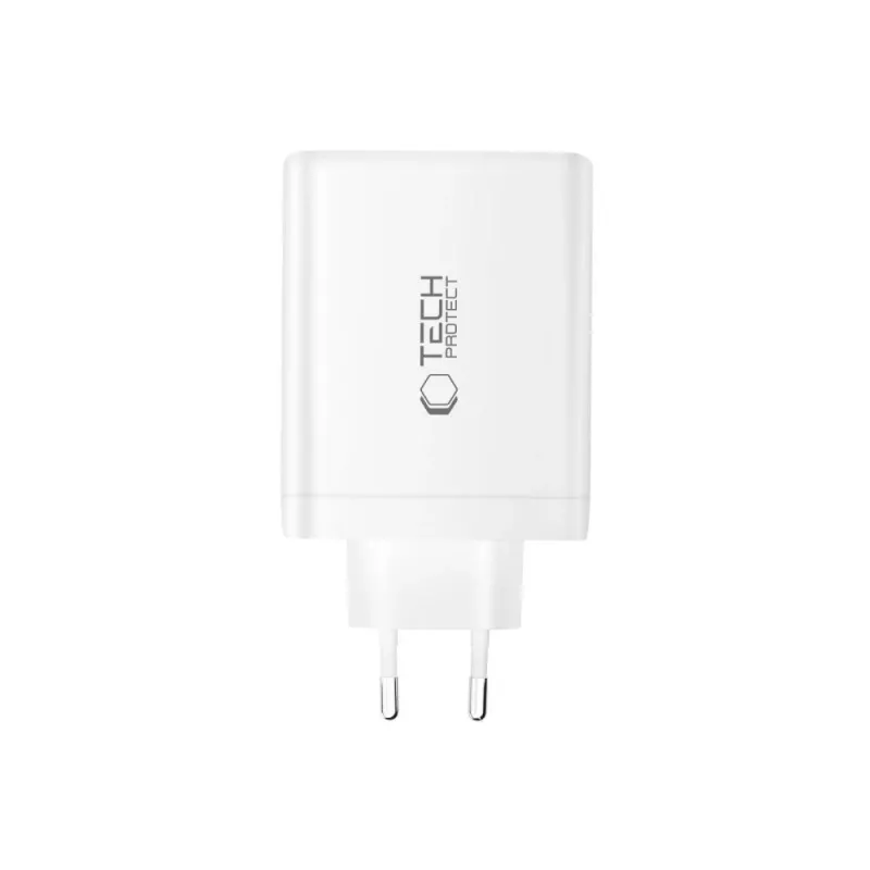 TECH-PROTECT NC120W-GAN Cargador de red de 4 puertos PD 120W / QC3.0 blanco
