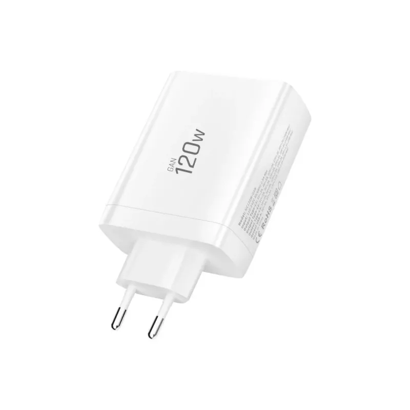 TECH-PROTECT NC120W-GAN Cargador de red de 4 puertos PD 120W / QC3.0 blanco