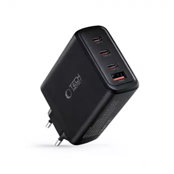 TECH-PROTECT NC120W-GAN Cargador de red de 4 puertos PD 120W / QC3.0 negro