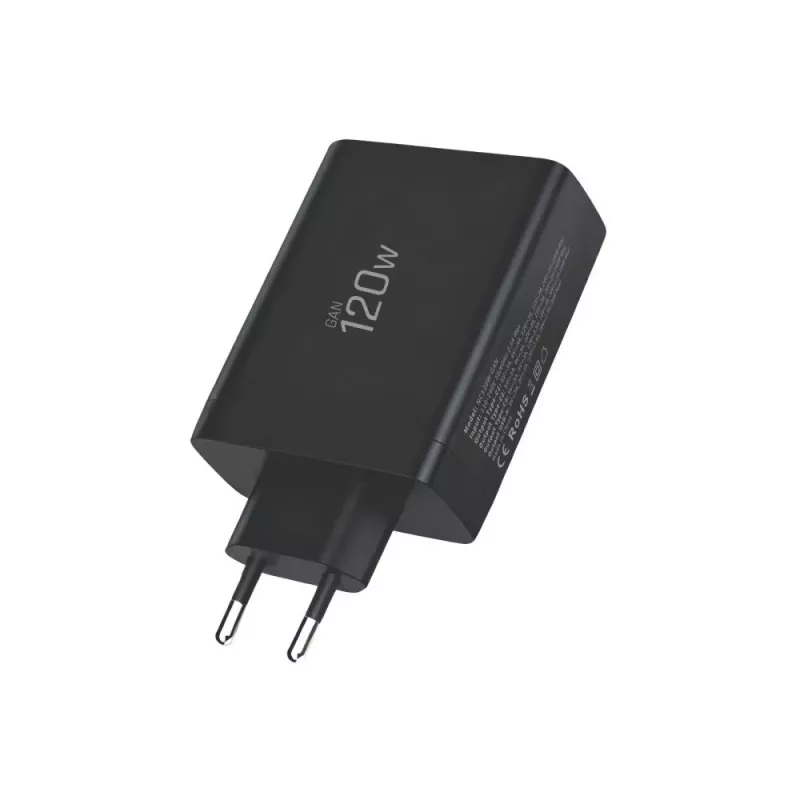 TECH-PROTECT NC120W-GAN Cargador de red de 4 puertos PD 120W / QC3.0 negro