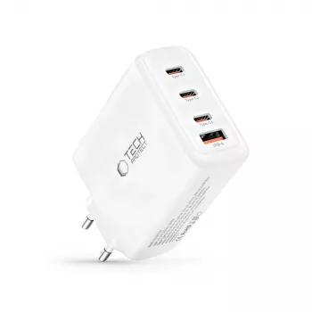 TECH-PROTECT NC140W-GAN Cargador de red de 4 puertos PD 140W / QC3.0 blanco