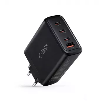 TECH-PROTECT NC140W-GAN Cargador de red de 4 puertos PD 140W / QC3.0 negro