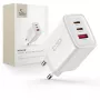 TECH-PROTECT NCA65W-GAN Cargador de red de 3 puertos PD 65W / QC3.0 blanco