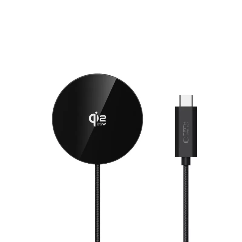 TECH-PROTECT A50 Cargador inalámbrico magnético MagSafe 25W Qi2.2 negro