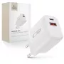 TECH-PROTECT NCA65W-GAN Cargador de red de 2 puertos PD 65W / QC3.0 blanco