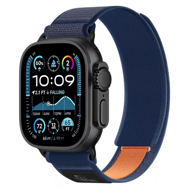 TECH-PROTECT NYLON ELITE APPLE WATCH 8 / 9 / 10 / 11 / SE / ULTRA (44 / 45 / 46 / 49 MM) AZUL MARINO/NARANJA