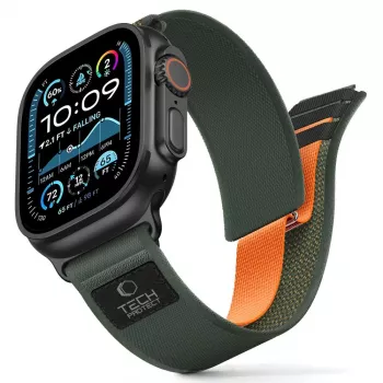 TECH-PROTECT NYLON ELITE APPLE WATCH 8 / 9 / 10 / 11 / SE / ULTRA (44 / 45 / 46 / 49 MM) verde/naranja