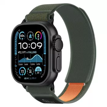 TECH-PROTECT NYLON ELITE APPLE WATCH 8 / 9 / 10 / 11 / SE / ULTRA (44 / 45 / 46 / 49 MM) verde/naranja