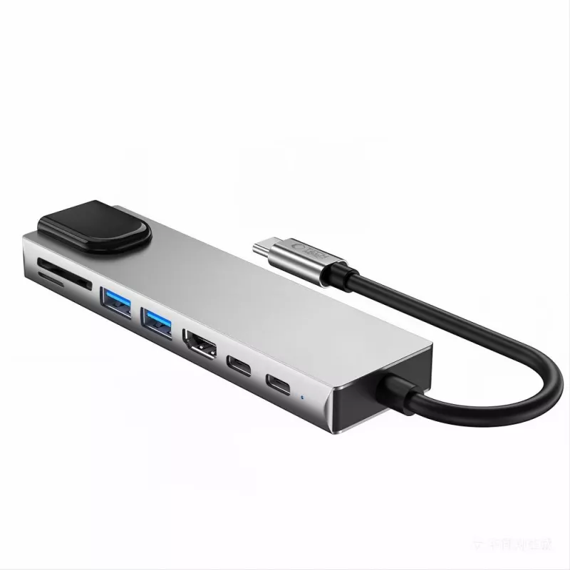 TECH-PROTECT HB09 Adaptador hub 8 en 1 USB-C a USB-A 3.0, USB-C 3.0, HDMI 4K 60Hz, SD/TF, PD 100W, RJ45 Gigabit Ethernet, Space Grey