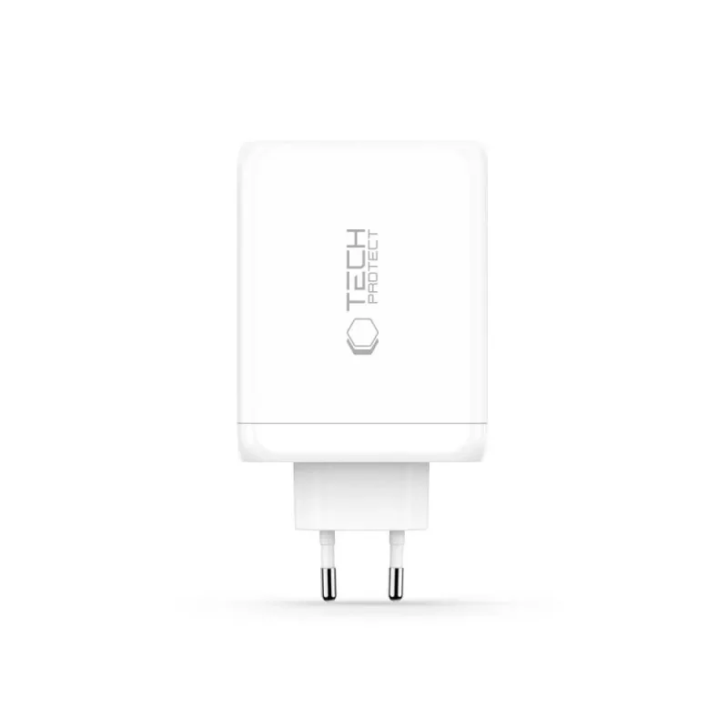 TECH-PROTECT NC200W-GAN Cargador de red de 4 puertos PD 200W / QC3.0 blanco