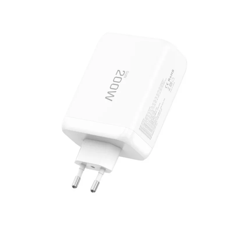 TECH-PROTECT NC200W-GAN Cargador de red de 4 puertos PD 200W / QC3.0 blanco