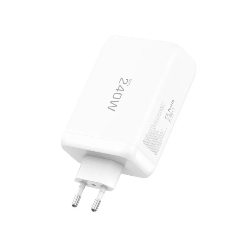 TECH-PROTECT NC240W-GAN Cargador de red de 4 puertos PD 240W / QC3.0 blanco