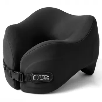 TECH-PROTECT COMFORTREST Almohada de viaje para el cuello NEGRO