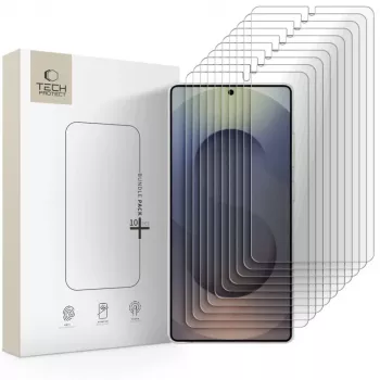 TECH-PROTECT Pack de 10 protectores de pantalla de cristal templado para Samsung Galaxy S26 Ultra Transparente