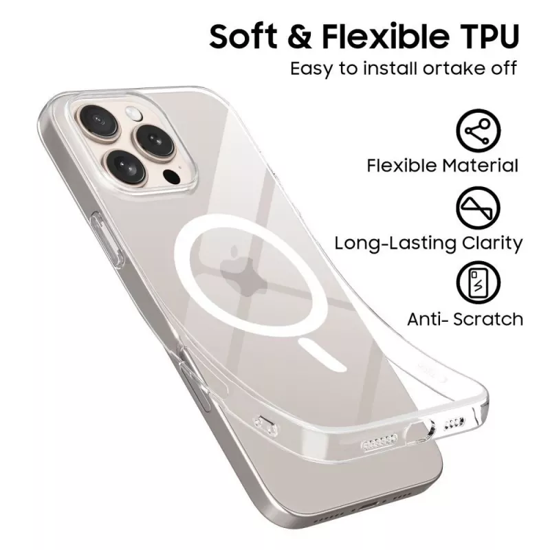 Tech-Protect Funda Flexair MagSafe para iPhone 16E/17E, Transparente