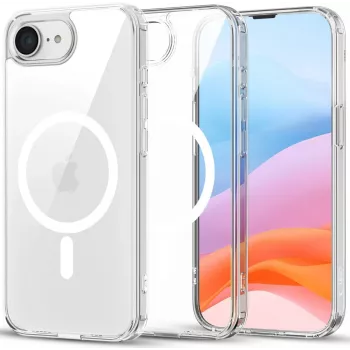 Tech-Protect Funda Flexair Hybrid MagSafe para Apple iPhone 16E/17E, Transparente