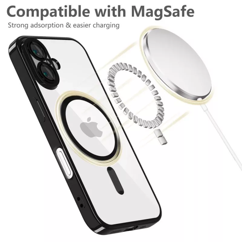 Tech-Protect MagFlex MagSafe iPhone 16E Negro brillante