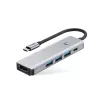 TECH-PROTECT HB01 HUB ADAPTADOR 5IN1 TYPE-C + USB3.0 + HDMI 4K 60HZ + PD100W GRIS ESPACIAL