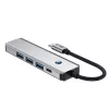 TECH-PROTECT HB01 HUB ADAPTADOR 5IN1 TYPE-C + USB3.0 + HDMI 4K 60HZ + PD100W GRIS ESPACIAL